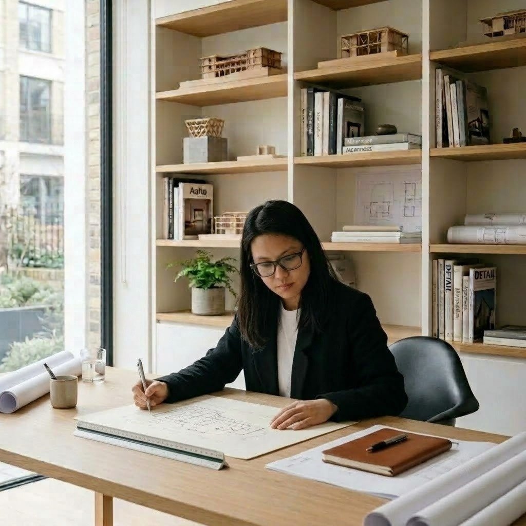 Architect Tien Nguyen sketching